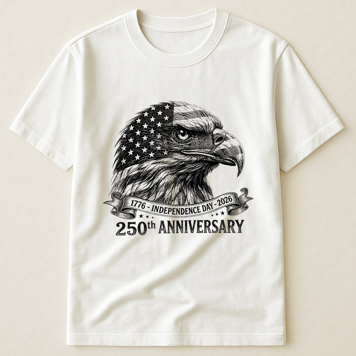 Bald Eagle Usa 250Th Anniversary Monochrome - Shirt