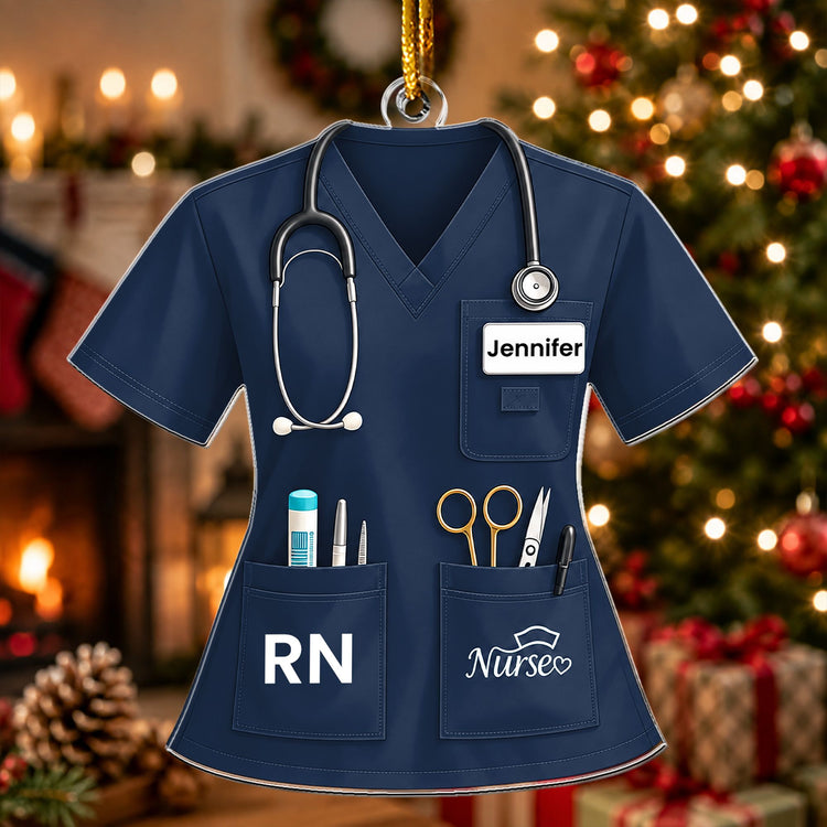 Nurse Uniform Custom Name Gift For Nurse, Coworkers - Personalized Ornament 1
