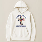 Patchwork Style USA Flag And Cross Print - Shirt