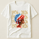 Black Woman Patriotic Afro - Shirt