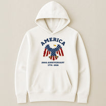 Patchwork Style USA Bald Eagles Print - Shirt
