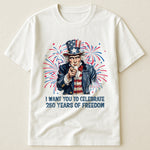 Patchwork Style Usa Uncle Sam Print - Shirt