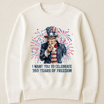 Patchwork Style Usa Uncle Sam Print - Shirt