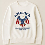 Patchwork Style USA Bald Eagles Print - Shirt