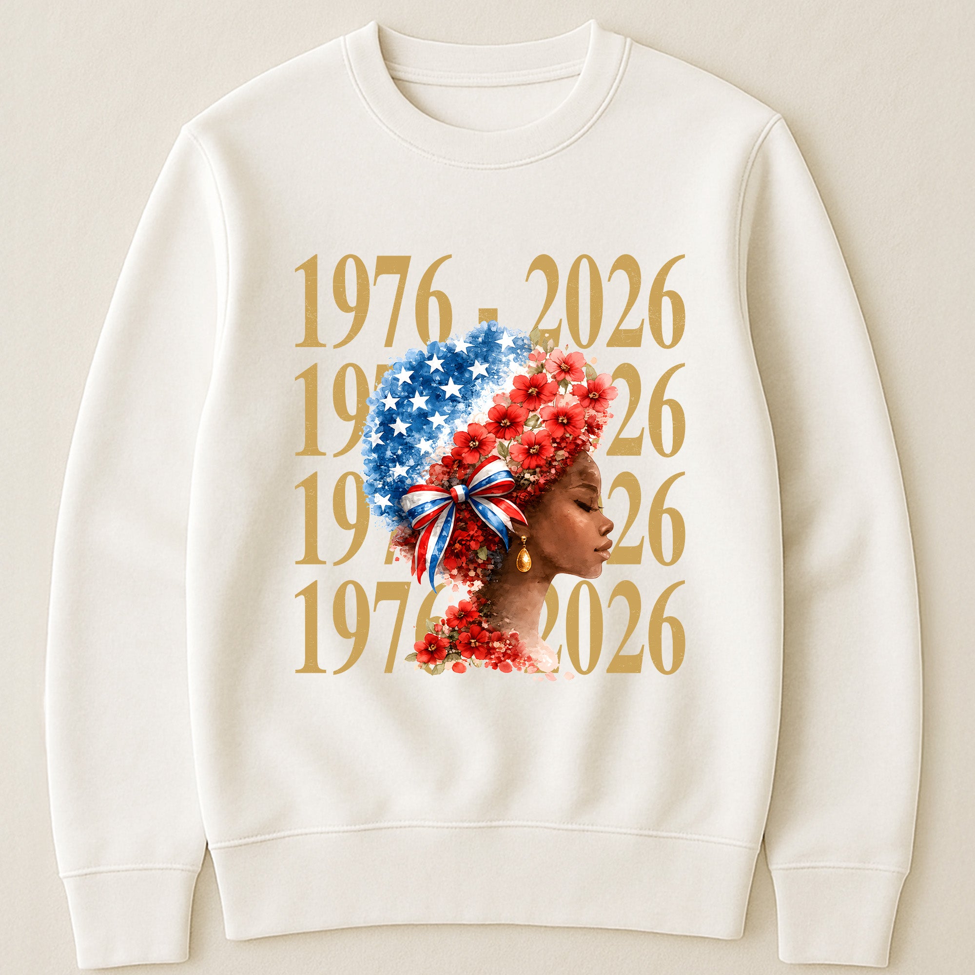 Black Woman Patriotic Afro - Shirt