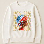 Black Woman Patriotic Afro - Shirt