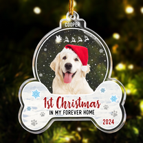 1st Christmas Dog Cat - Personalized Acrylic Photo Ornament