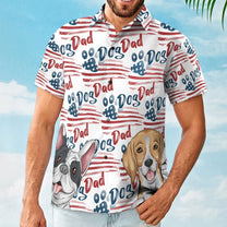 Dog Dad Patriotic America 4th Of July - Personalized Hawaiian Shirt