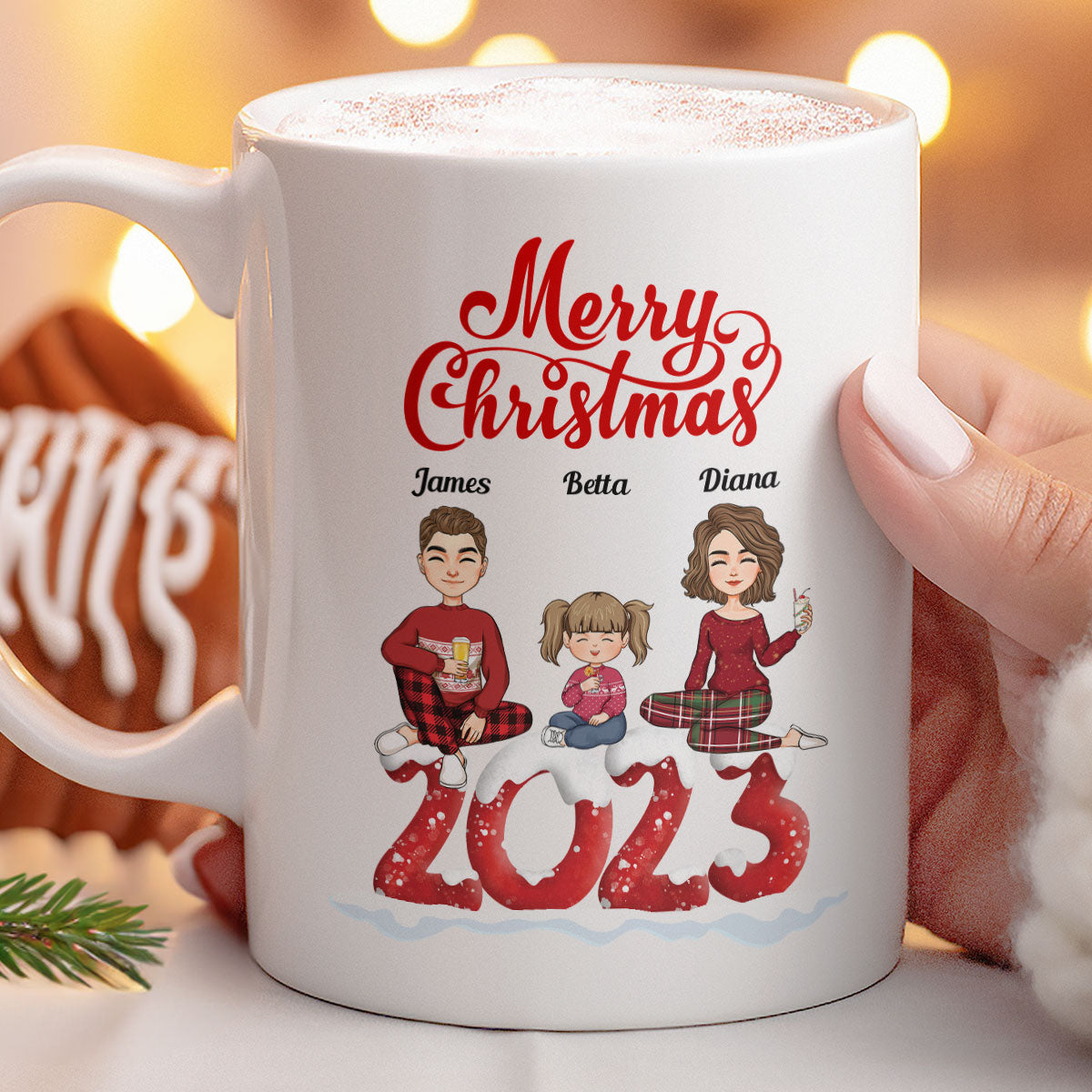 2023 Christmas Family Parents With Kids - Personalized Mug – Macorner