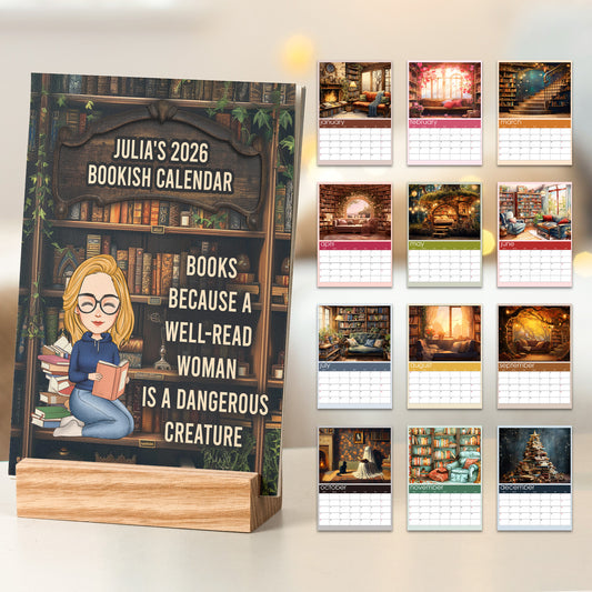 2026 Bookish Calendar - Personalized Easel Calendar