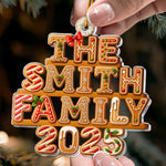 2026 Custom Family Name Gingerbread Letters - Personalized Acrylic Ornament