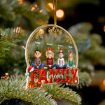 2026 Family, Siblings, Sisters Christmas Gold & Red - Personalized Acrylic Ornament