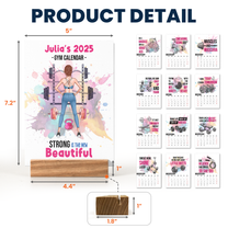 2025 Gym Calendar - Personalized Easel Calendar