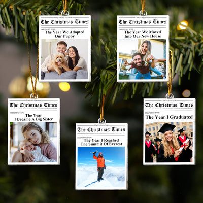 2026 Year In Review - Custom Photo Of Your Events From The Year - Personalized Acrylic Photo Ornament