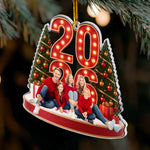 2026 Custom Photo Christmas Bulk Gifts For Family, Friends - Personalized Acrylic Photo Ornament