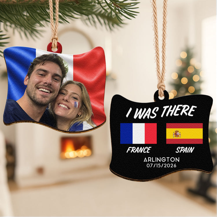 2026 Custom Photo Soccer Match Gift For Soccer Lovers, Fans Team - Flag Shape - Personalized Ornament 2