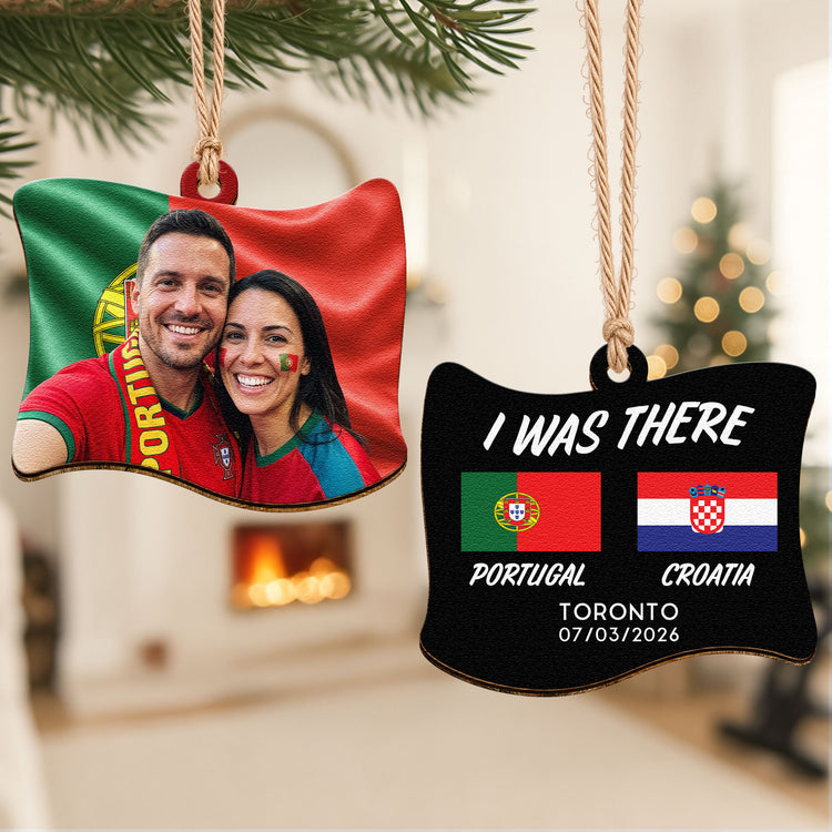 2026 Custom Photo Soccer Match Gift For Soccer Lovers, Fans Team - Flag Shape - Personalized Ornament 5