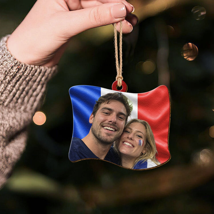 2026 Custom Photo Soccer Match Gift For Soccer Lovers, Fans Team - Flag Shape - Personalized Ornament 7