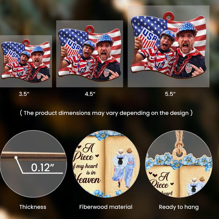 2026 Custom Photo Soccer Match Gift For Soccer Lovers, Fans Team - Flag Shape - Personalized Ornament 8