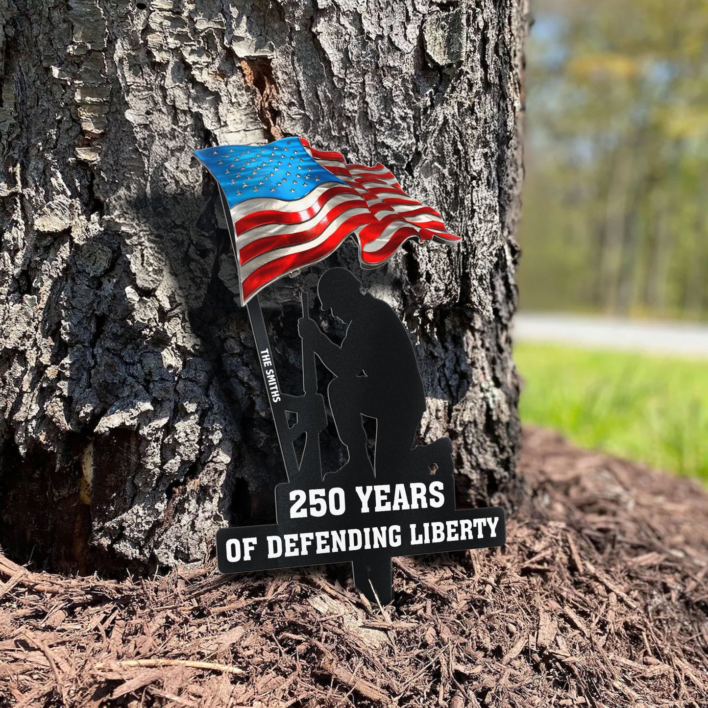 250 Years Of Defending Liberty - Personalized Metal Garden Stake