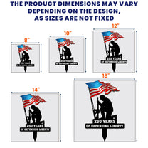 250 Years Of Defending Liberty - Personalized Metal Garden Stake