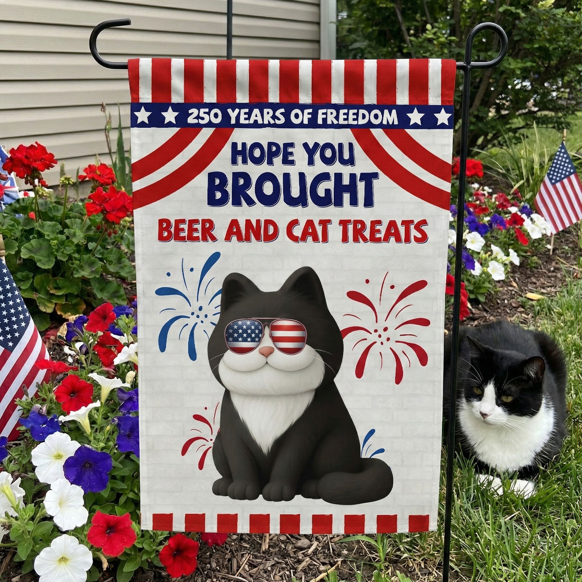 250 Years Of Freedom Hope You Brought Beer And Dog Treats - Personalized Flag