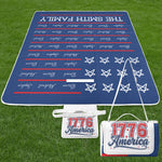 250 Years Of Freedom Patriotic Repeating Name - Personalized Picnic Blanket