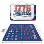 250 Years Of Freedom Patriotic Repeating Name - Personalized Picnic Blanket
