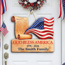 250 Years Of Freedom Patriotic Sign - Personalized Wood Sign
