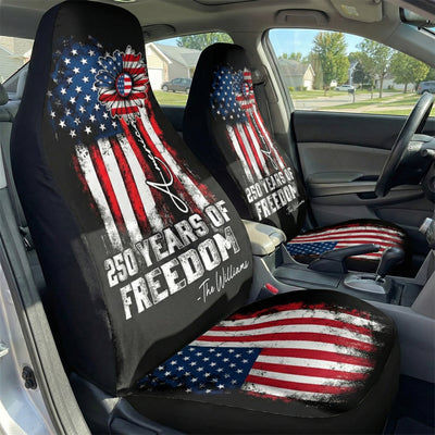 250 Years Of Freedom Sunflower - Personalized Car Seat Cover