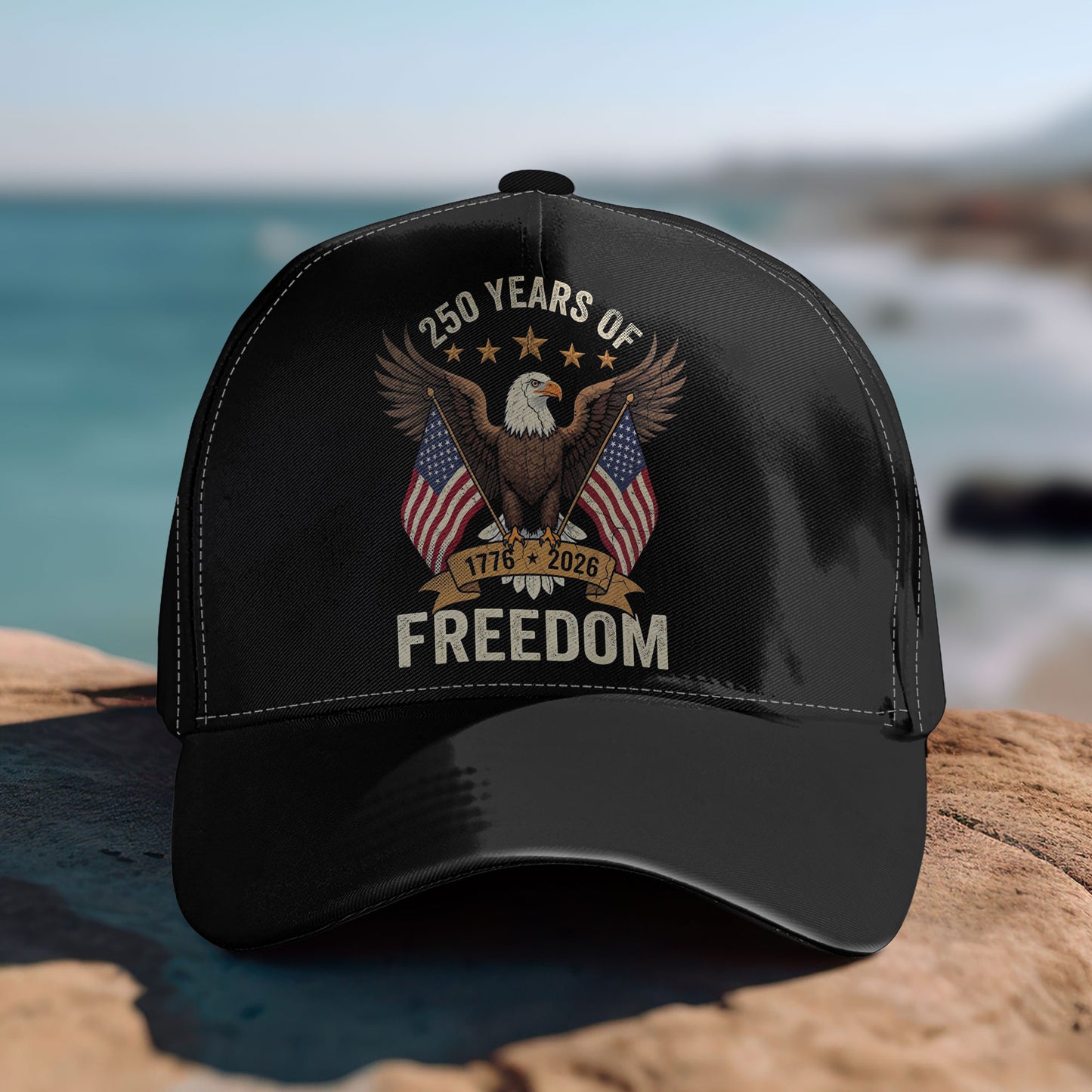 250 Years of Freedom Vintage Eagle & Dual Flags - Classic Cap