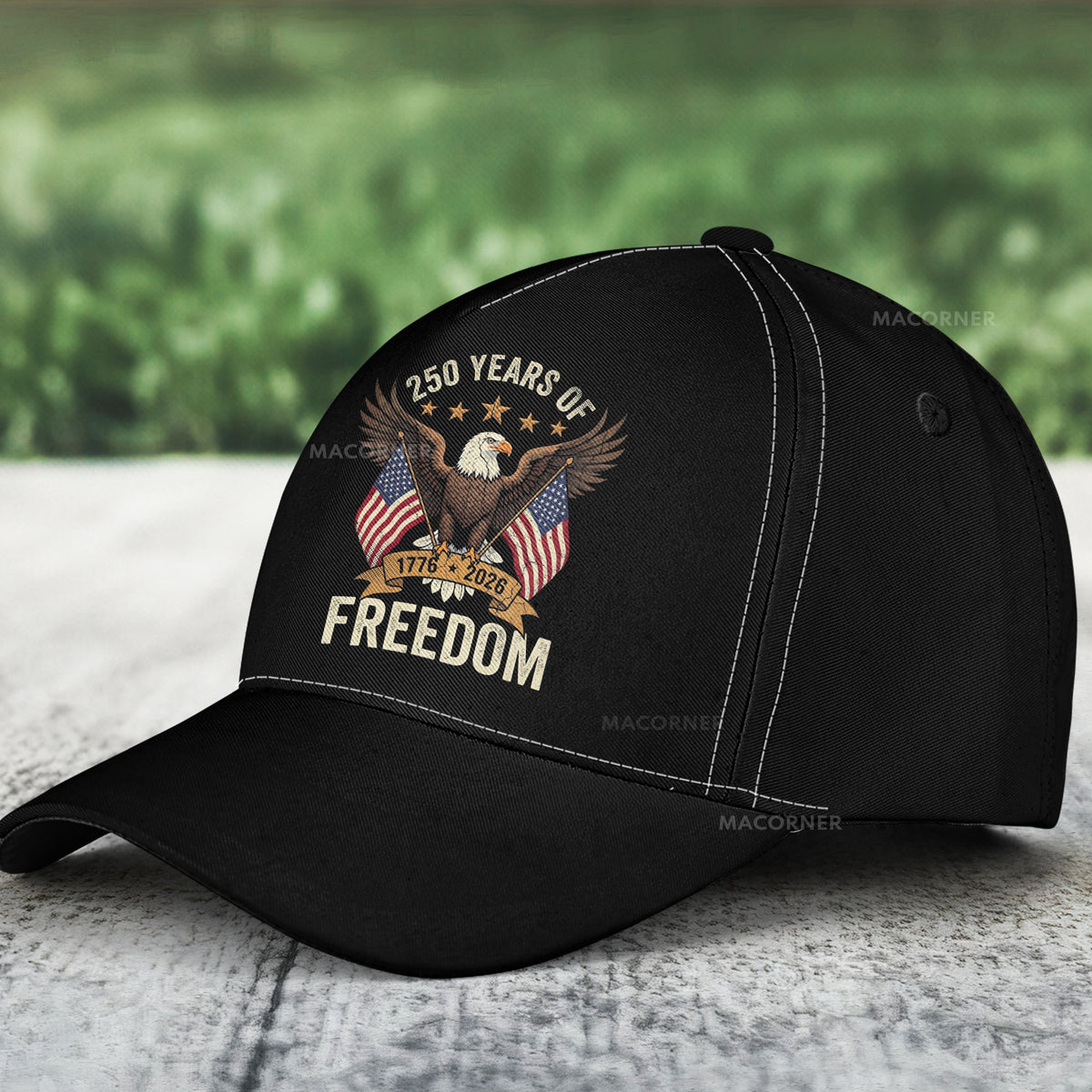 250 Years of Freedom Vintage Eagle & Dual Flags - Classic Cap