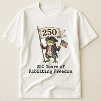 250 Years Of Ribbiting Freedom Patriot Frog - Shirt