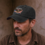 250Th Anniversary Usa Patriotic Faux Pattern - Personalized Distressed Denim Cap