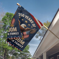 250th Anniversary USA Patriotic Faux Pattern - Personalized Flag