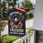 250th Anniversary USA Patriotic Faux Pattern - Personalized Flag