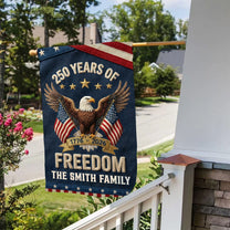 250th Anniversary USA Patriotic Faux Pattern - Personalized Flag