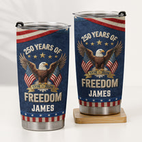 250Th Anniversary USA Patriotic Faux Pattern - Personalized Tumbler Cup