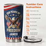 250Th Anniversary USA Patriotic Faux Pattern - Personalized Tumbler Cup