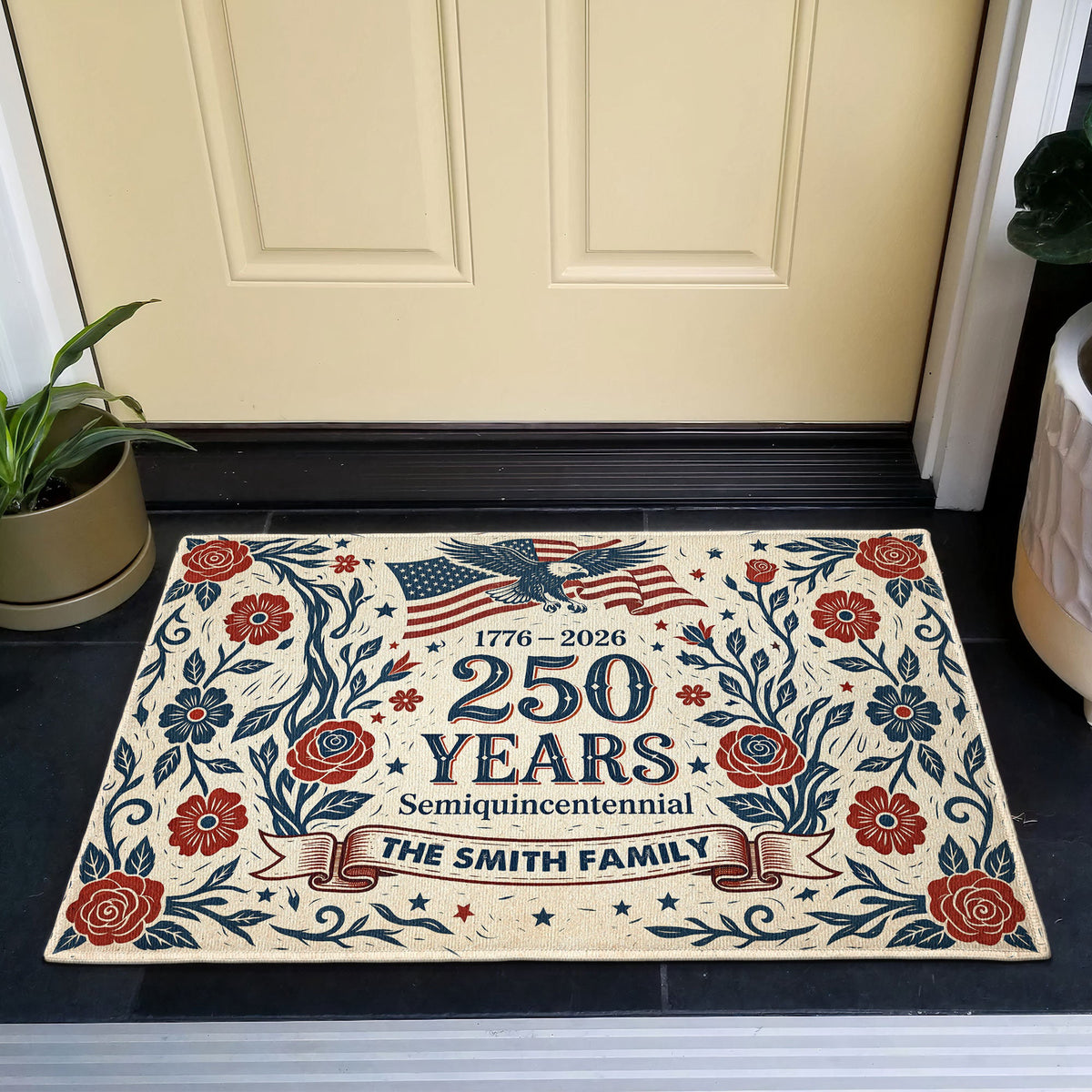 250Th_Anniversary_Eagle_Semiquincentennial_Patriotic_Decor_Personalized_Doormat_2