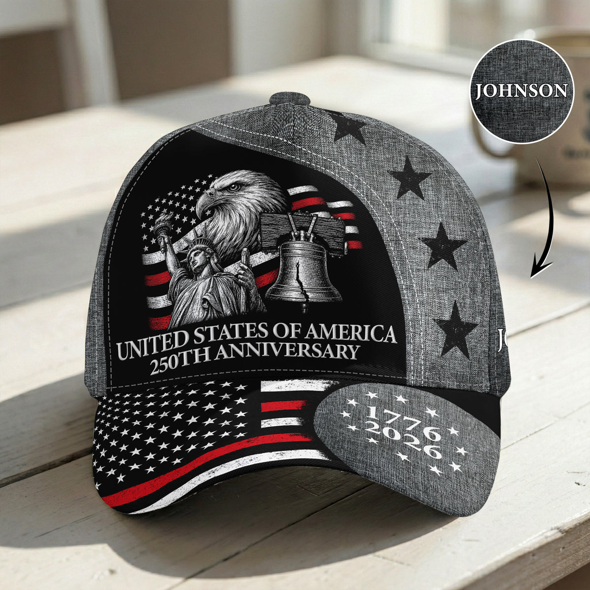 250Th-Anniversary-Us-Independence-Day-Personalized-Cap-1