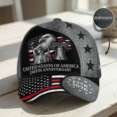 250Th Anniversary Us Independence Day - Personalized Cap