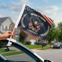 250Th-Anniversary-Usa-Patriotic-Faux-Pattern-Personalized-Car-Flag-3
