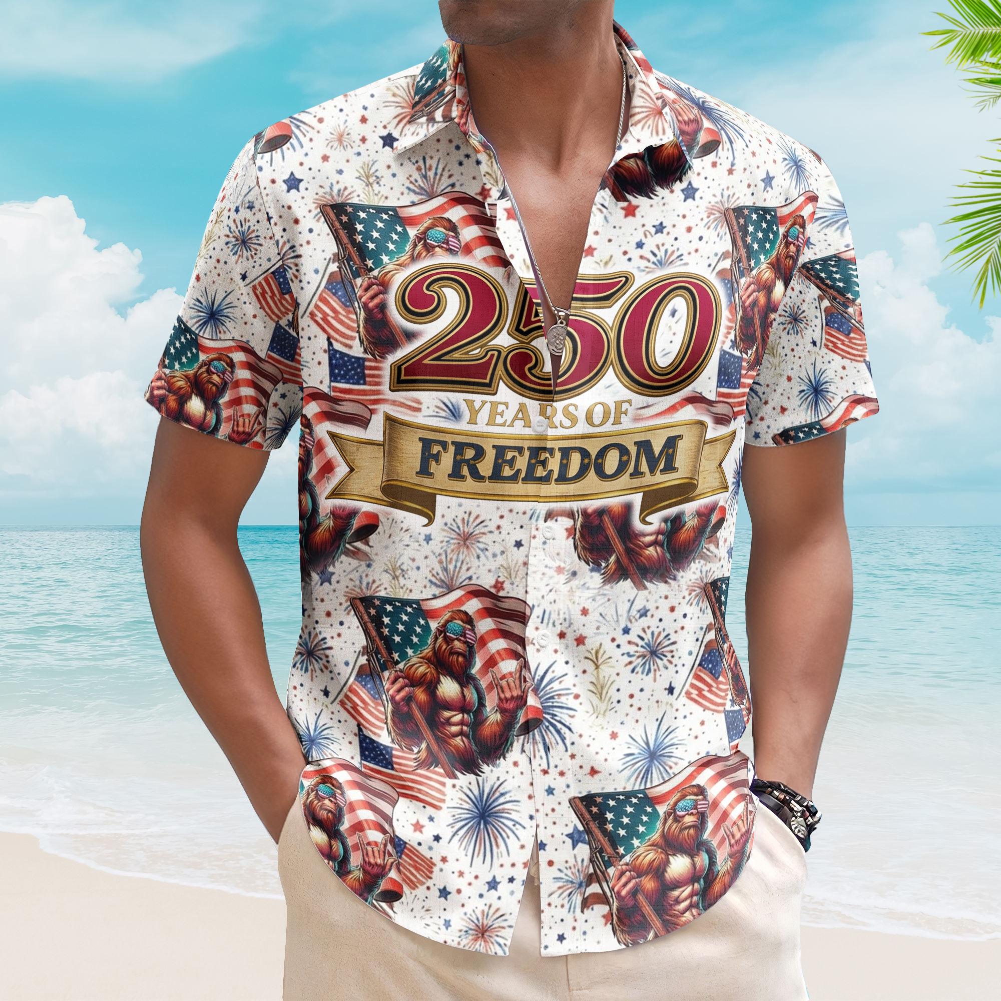 250-Years-4Th-Of-July-Firework-Bigfoot-Personalized-Hawaiian-Shirt-1