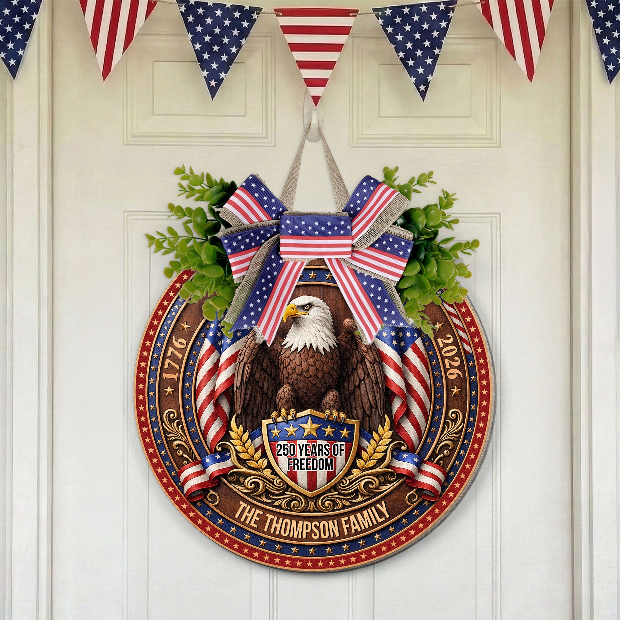 250-Years-Of-Freedom-America-Semiquincentennial-Eagle-Decor-Personalized-Wood-Sign-1