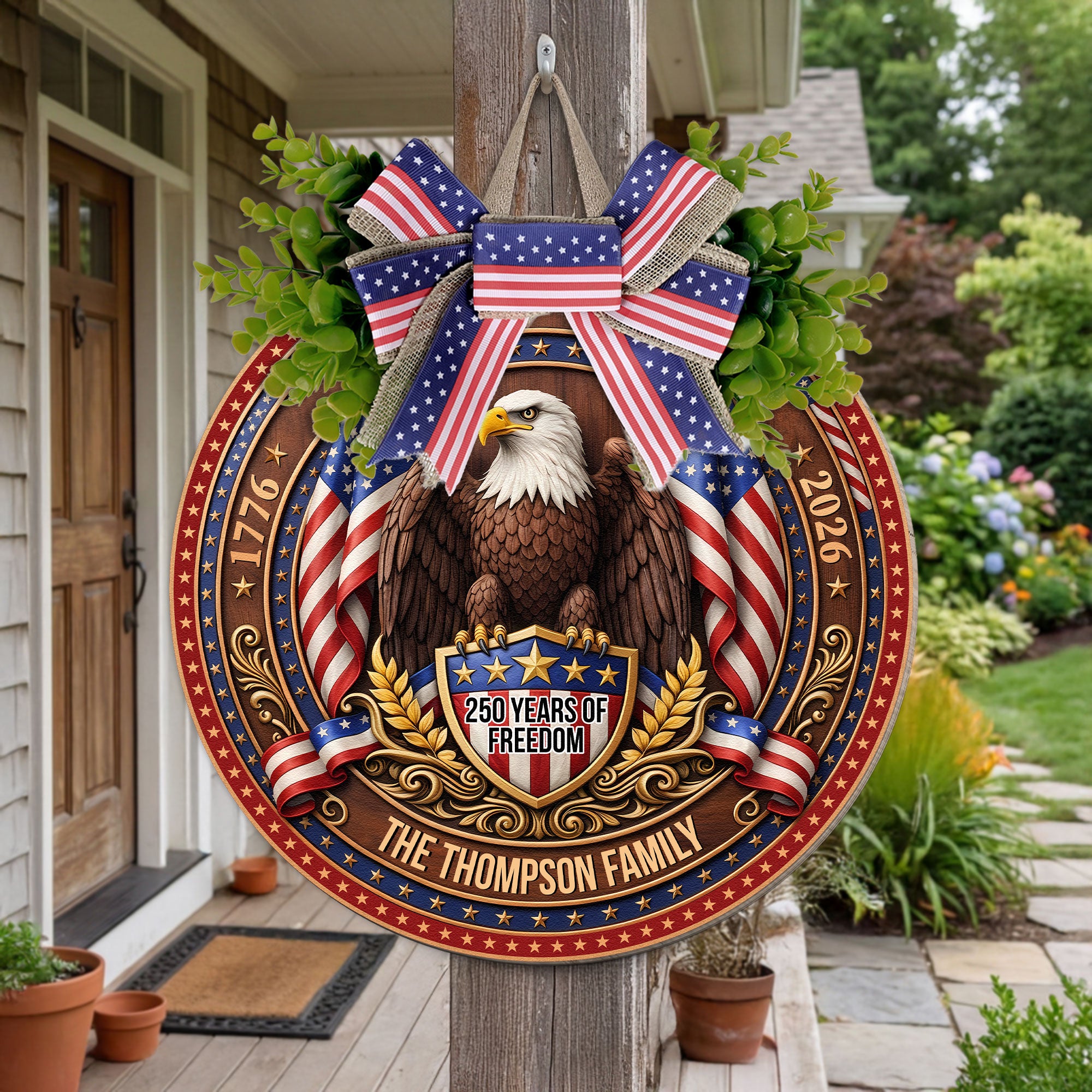 250-Years-Of-Freedom-America-Semiquincentennial-Eagle-Decor-Personalized-Wood-Sign-3