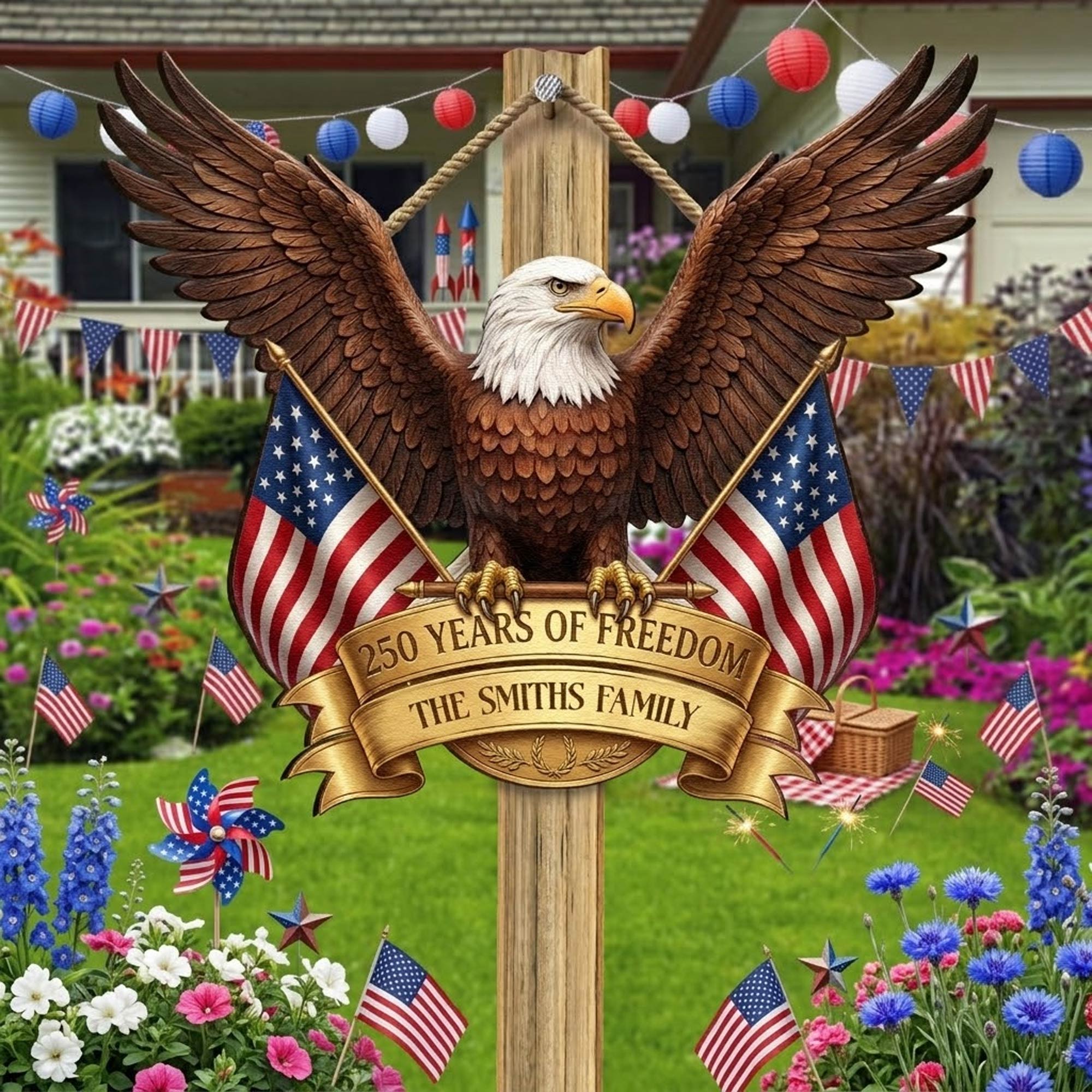 250-Years-Of-Freedom-American-Eagle-Personalized-Wood-Sign-2