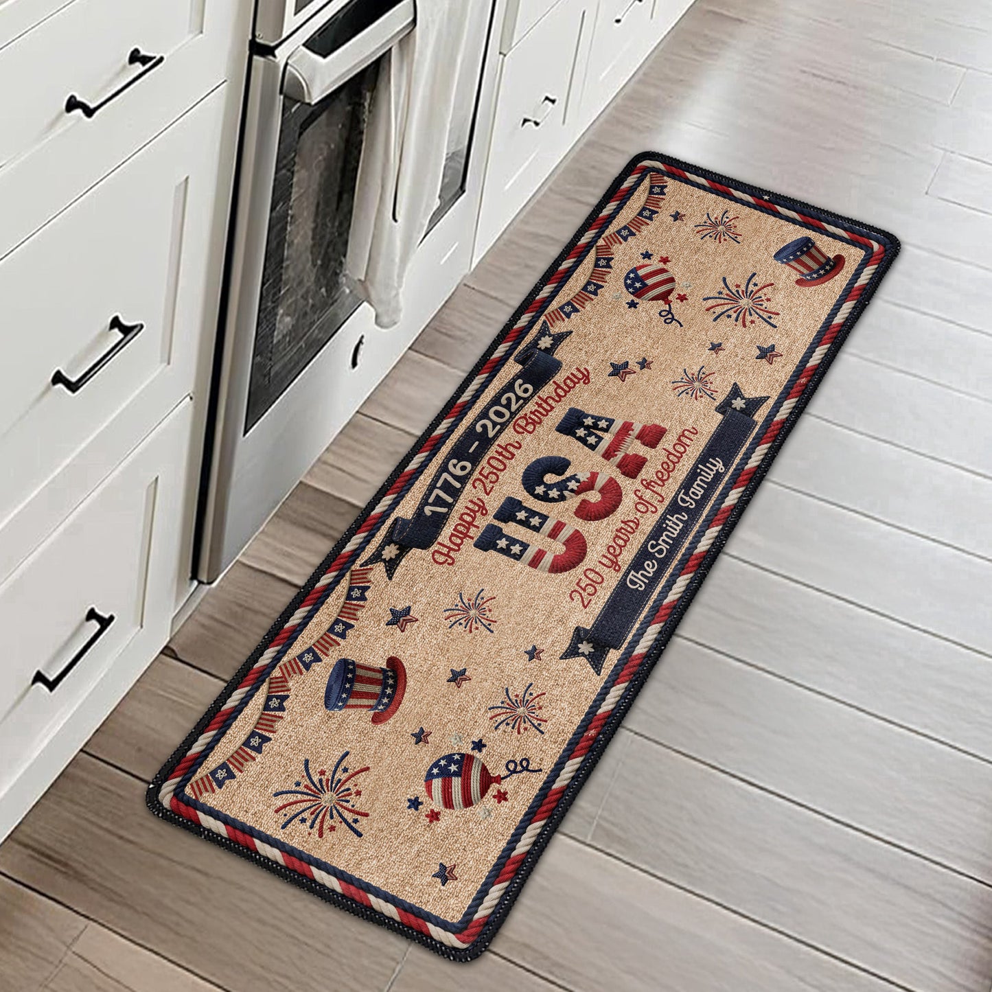 250_Years_Of_Freedom_Born_To_Stand_Free_Personalized_Runner_Rug_2