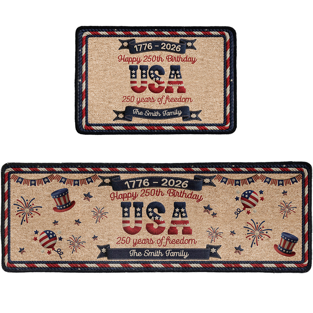 250_Years_Of_Freedom_Born_To_Stand_Free_Personalized_Runner_Rug_3