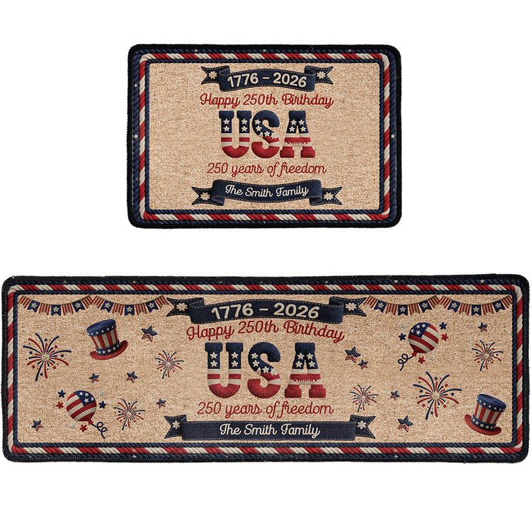 250_Years_Of_Freedom_Born_To_Stand_Free_Personalized_Runner_Rug_3